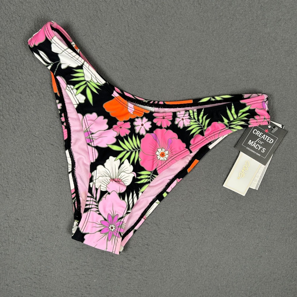 Salt + Cove Bikini Bottom Womens XS Multi Floral High Leg Swimwear 805306 NEW